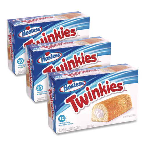 Twinkies, Vanilla, 1.36 Oz Individually Wrapped, 10/pack, 3 Packs/carton