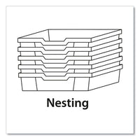 F1 Shallow Trays With Antimicrobial Protection For Storage Frames And Trolleys, 1.85 Gal, 12.28 X 16.81 X 3.25, Kiwi, 8/pack