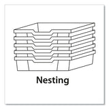 F1 Shallow Trays With Antimicrobial Protection For Storage Frames And Trolleys, 1.85 Gal, 12.28 X 16.81 X 3.25, Kiwi, 8/pack