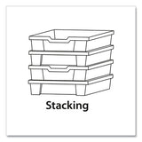 F1 Shallow Trays With Antimicrobial Protection For Storage Frames And Trolleys, 1.85 Gal, 12.28 X 16.81 X 3.25, Kiwi, 8/pack