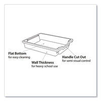 F2 Deep Trays With Antimicrobial Protection For Storage Frames And Trolleys, 3.57 Gal, 12.28 X 16.81 X 6.25, Trans Kiwi, 6/pk