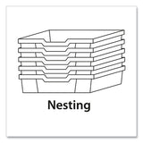 F1 Shallow Trays For Gratnells Storage Frames And Trolleys, 1 Section, 1.85 Gal, 12.28" X 16.81" X 3.25", Royal Blue, 8/pack