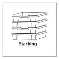 F1 Shallow Trays For Gratnells Storage Frames And Trolleys, 1 Section, 1.85 Gal, 12.28" X 16.81" X 3.25", Royal Blue, 8/pack