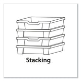 F1 Shallow Trays For Gratnells Storage Frames And Trolleys, 1 Section, 1.85 Gal, 12.28" X 16.81" X 3.25", Royal Blue, 8/pack