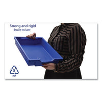 F1 Shallow Trays For Gratnells Storage Frames And Trolleys, 1 Section, 1.85 Gal, 12.28" X 16.81" X 3.25", Royal Blue, 8/pack