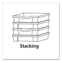 F1 Shallow Trays For Gratnells Storage Frames And Trolleys, 1 Section, 1.85 Gal, 12.28" X 16.81" X 3.25", Flame Red, 8/pack