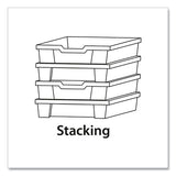 F1 Shallow Trays For Gratnells Storage Frames And Trolleys, 1 Section, 1.85 Gal, 12.28" X 16.81" X 3.25", Flame Red, 8/pack
