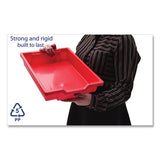 F1 Shallow Trays For Gratnells Storage Frames And Trolleys, 1 Section, 1.85 Gal, 12.28" X 16.81" X 3.25", Flame Red, 8/pack