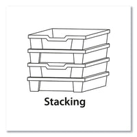 F1 Shallow Trays For Gratnells Storage Frames And Trolleys, 1 Section, 1.85 Gal, 12.28" X 16.81" X 3.25", Grass Green, 8/pack