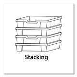 F1 Shallow Trays For Gratnells Storage Frames And Trolleys, 1 Section, 1.85 Gal, 12.28" X 16.81" X 3.25", Grass Green, 8/pack