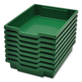 F1 Shallow Trays For Gratnells Storage Frames And Trolleys, 1 Section, 1.85 Gal, 12.28" X 16.81" X 3.25", Grass Green, 8/pack
