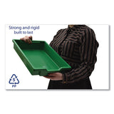 F1 Shallow Trays For Gratnells Storage Frames And Trolleys, 1 Section, 1.85 Gal, 12.28" X 16.81" X 3.25", Grass Green, 8/pack