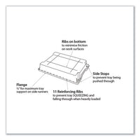 F1 Shallow Trays For Gratnells Storage Frames And Trolleys, 1 Section, 1.85 Gal, 12.28" X 16.81" X 3.25", Light Gray, 8/pack