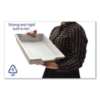 F1 Shallow Trays For Gratnells Storage Frames And Trolleys, 1 Section, 1.85 Gal, 12.28" X 16.81" X 3.25", Light Gray, 8/pack