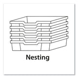 F1 Shallow Trays For Gratnells Storage Frames And Trolleys, 1 Section, 1.85 Gal, 12.28" X 16.81" X 3.25", Light Gray, 8/pack