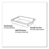 F1 Shallow Trays For Gratnells Storage Frames And Trolleys, 1 Section, 1.85 Gal, 12.28" X 16.81" X 3.25", Light Gray, 8/pack