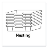 F1 Shallow Trays For Gratnells Storage Frames And Trolleys, 1 Section, 1.85 Gal, 12.28" X 16.81" X 3.25", Trans Frost, 8/pack