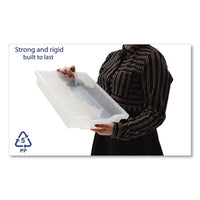 F1 Shallow Trays For Gratnells Storage Frames And Trolleys, 1 Section, 1.85 Gal, 12.28" X 16.81" X 3.25", Trans Frost, 8/pack