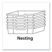 F2 Deep Trays For Gratnells Storage Frames And Trolleys, 1 Section, 3.57 Gal, 12.28" X 16.81" X 6.25", Royal Blue, 6/pack