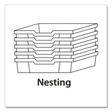 F2 Deep Trays For Gratnells Storage Frames And Trolleys, 1 Section, 3.57 Gal, 12.28" X 16.81" X 6.25", Royal Blue, 6/pack