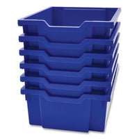 F2 Deep Trays For Gratnells Storage Frames And Trolleys, 1 Section, 3.57 Gal, 12.28" X 16.81" X 6.25", Royal Blue, 6/pack