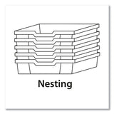 F2 Deep Trays For Gratnells Storage Frames And Trolleys, 1 Section, 3.57 Gal, 12.28" X 16.81" X 6.25", Flame Red, 6/pack