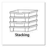 F2 Deep Trays For Gratnells Storage Frames And Trolleys, 1 Section, 3.57 Gal, 12.28" X 16.81" X 6.25", Grass Green, 6/pack