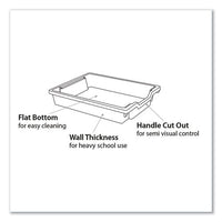 F2 Deep Trays For Gratnells Storage Frames And Trolleys, 1 Section, 3.57 Gal, 12.28" X 16.81" X 6.25", Light Gray, 6/pack