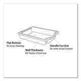 F2 Deep Trays For Gratnells Storage Frames And Trolleys, 1 Section, 3.57 Gal, 12.28" X 16.81" X 6.25", Light Gray, 6/pack