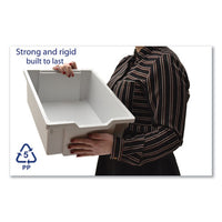 F2 Deep Trays For Gratnells Storage Frames And Trolleys, 1 Section, 3.57 Gal, 12.28" X 16.81" X 6.25", Light Gray, 6/pack