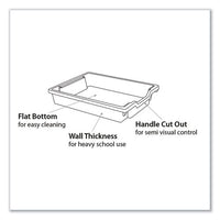 F2 Deep Trays For Gratnells Storage Frames And Trolleys, 1 Section, 3.57 Gal, 12.28" X 16.81" X 6.25", Trans Frost, 6/pack