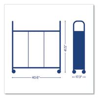 Callero Plus Treble Column Trolley Set 03, Metal, 1 Shelf, 24 F1 Shallow Bins, 40.6" X 17.3" X 41.5", Silver/grass Green