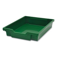 Callero Plus Double Column Trolley Set 05, Metal, 1 Shelf, 16 F1 Shallow Bins, 27.4" X 17.3" X 41.5", Silver/grass Green