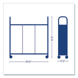 Callero Plus Treble Column Trolley Set 17, Metal, 1 Shelf, 16 F1 Bins, 4 F2 Bins, 40.6" X 17.3" X 41.5", Silver/trans Frost