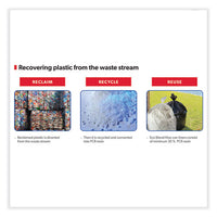 Eco Blend Max Can Liners, 60 Gal, 0.8 Mil, 38" X 58", Blue, 20 Bags/roll, 5 Rolls/carton