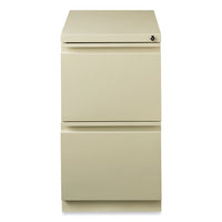 Full-width Pull 20 Deep Mobile Pedestal File, 2-drawer: File/file, Letter, Putty, 15x19.88x27.75, Ships In 4-6 Business Days
