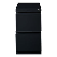 Full-width Pull 20 Deep Mobile Pedestal File, 2-drawer: File/file, Letter, Black, 15x19.88x27.75, Ships In 4-6 Business Days