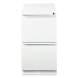 Full-width Pull 20 Deep Mobile Pedestal File, 2-drawer: File/file, Letter, White, 15x19.88x27.75, Ships In 4-6 Business Days
