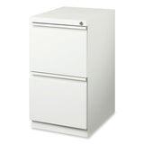 Full-width Pull 20 Deep Mobile Pedestal File, 2-drawer: File/file, Letter, White, 15x19.88x27.75, Ships In 4-6 Business Days