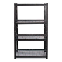 Iron Horse 2300 Wire Deck Shelving, Four-shelf, 36w X 18d X 60h, Black, Ships In 4-6 Business Days