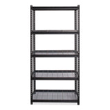 Iron Horse 2300 Wire Deck Shelving, Five-shelf, 36w X 18d X 72h, Black, Ships In 4-6 Business Days