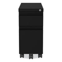 Zip Mobile Pedestal File, 2-drawer, Box/file, Legal/letter, Black, 10 X 19.88 X 21.75, Ships In 4-6 Business Days