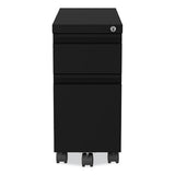 Zip Mobile Pedestal File, 2-drawer, Box/file, Legal/letter, Black, 10 X 19.88 X 21.75, Ships In 4-6 Business Days