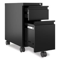 Zip Mobile Pedestal File, 2-drawer, Box/file, Legal/letter, Black, 10 X 19.88 X 21.75, Ships In 4-6 Business Days