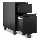 Zip Mobile Pedestal File, 2-drawer, Box/file, Legal/letter, Black, 10 X 19.88 X 21.75, Ships In 4-6 Business Days