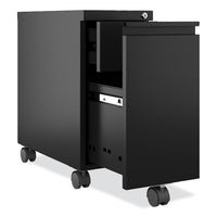 Zip Mobile Pedestal File, 1-drawer, File, Legal/letter, Black, 10 X 19.88 X 21.75, Ships In 4-6 Business Days