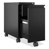 Zip Mobile Pedestal File, 1-drawer, File, Legal/letter, Black, 10 X 19.88 X 21.75, Ships In 4-6 Business Days