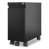 Zip Mobile Pedestal File, 1-drawer, File, Legal/letter, Black, 10 X 19.88 X 21.75, Ships In 4-6 Business Days