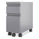 Zip Mobile Pedestal File, 2 Drawer, Box/file, Legal/letter, Arctic Silver. 10 X 19.88 X 21.75, Ships In 4-6 Business Days
