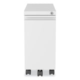 Zip Mobile Pedestal File, 1 Drawer, File. Legal/letter, White, 10 X 19.88 X 21.75, Ships In 4-6 Business Days